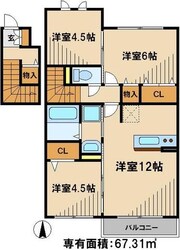 セタンドール緑町の物件間取画像